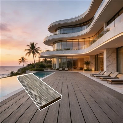 Decking per esterni solido co-estruso con strato ASA